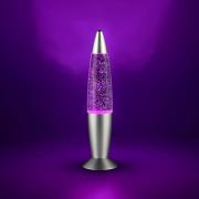 LED tafellamp FAME, titaniumkleurig, hoogte 35 cm, RGB, USB