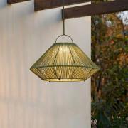 Lindby LED-zonnelamp Austas, groen, Ø 50 cm, USB, IP54