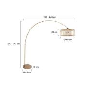 Vloerlamp Sparkled Light brons/bruin, 240 cm, hout