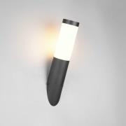 Buitenwandlamp Trioto, matzwart, hoogte 39 cm, roestvrij staal