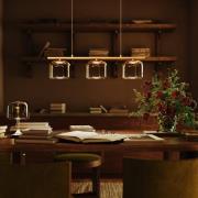 Maytoni LED hanglamp Spirito, 3-lamps, goudkleurig, dimbaar
