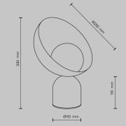 Maytoni tafellamp Tavo, zwart, steen/glas, hoogte 33 cm