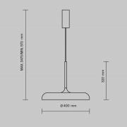 Maytoni LED hanglamp Gerhard, Ø 40 cm, grijs, metaal
