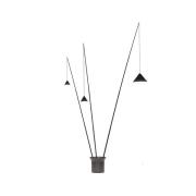 Vibia LED vloerlamp NORTH, zwart, 3-lamps, metaal, 927