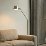 Lucande vloerlamp Silka, 173 cm, nikkel satijn, verstelbaar