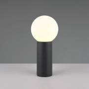 Sokkellamp Mures, antraciet, hoogte 40 cm, metaal