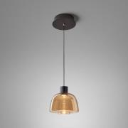 Bover LED hanglamp Drep S/01, amber, glas, 2.700 K