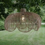 Buiten hanglamp Belle, natuurlijk rotan, Ø 53 cm, stekker IP44