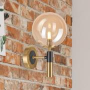 Wandlamp Natalia, 1-lamp, glas, goud