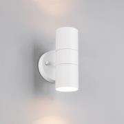 Buitenwandlamp Turia, mat wit, hoogte 16 cm, metaal