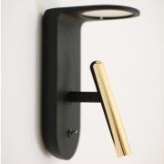 Zwart-gouden LED wandlamp 2Nights_W2