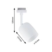 Paulmann URail Blossom Spot, signaalwit, metaal, glas, G9