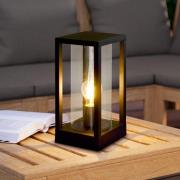 Sokkellamp Cascinetta, breedte 15 cm, zwart, metaal