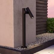 LED tuinpadverlichting Fossignano, hoogte 70 cm, zwart, metaal, 2-lamp...