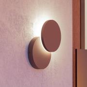 LED buiten wandlamp Pedersano, roestkleurig, Ø 14 cm, metaal