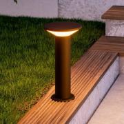 LED sokkellamp Rigosa, zwart, hoogte 35 cm, metaal