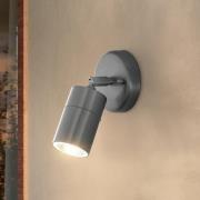 Buitenspot Stockholm, staalkleurig, uitval 10 cm