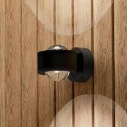 LED buiten wandlamp Treviolo, zwart Uitsteek 12 cm, 2-lamps.