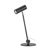 LED tafellamp Arlo, zwart, ijzer, hoogte 52,8 cm, dimbaar