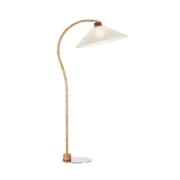 Vloerlamp Esset, naturel/wit, berkenhout, hoogte 150 cm