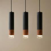 Envostar Fida hanglamp, 3-lamps, zwart