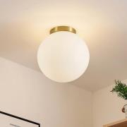 Lindby Meriala plafondlamp messing, glas Ø 30cm