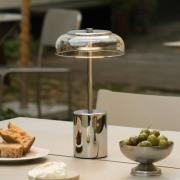 Nuura LED tafellamp Blossi, hoogte 26 cm, chroom/helder