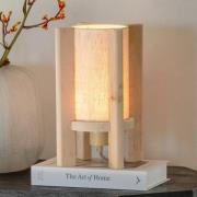 GOOD & MOJO tafellamp Corsica, naturel, 30 cm, elzenhout