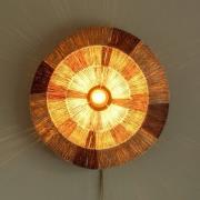 GOOD & MOJO wandlamp Serengeti, Ø45cm, bruin, jute, stekker