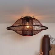 GOOD & MOJO plafondlamp Maui, rood, Ø 70 cm, bamboe, E27