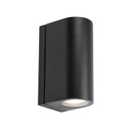 LED buiten wandlamp Alor, zwart, 2-lamps, IP65, dimbaar