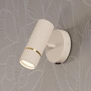 Wandspot Caminia, beige, lengte 16 cm, metaal, GU10