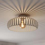 Plafondlamp Mogano 3, beige, Ø 43 cm, metaal, E27