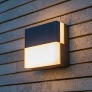 LED buiten wandlamp DOMINO, donkergrijs, 14 x 14 cm, IP65