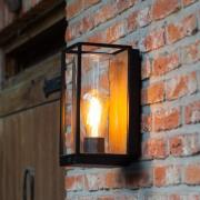 Buitenwandlamp FLAIR, zwart, hoogte 26 cm, metaal IP44 E27