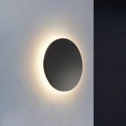 Lindby LED buiten wandlamp Selinel, zwart, 23 cm, huisnummer