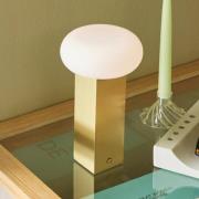 LED tafellamp op accu LOW, messingkleurig, hoogte 20 cm, metaal