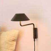 LED wandlamp COVER, zwart, uitval 30 cm, metaal