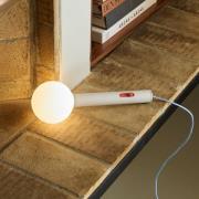 LED wandlamp Talk, lichtgrijs/blauw, lengte 30 cm, ijzer/glas