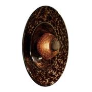 Wandlamp Disco Rama, bruin, glas, E27