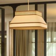 MARKET SET hanglamp Square, 48 x 48 cm, crème, textiel, E27