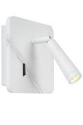 Lucide Oregon - bedlamp met usb poort - 15 x 15 x 9 cm - 3W LED incl. ...