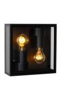 Lucide Dukan - plafond/wandverlichting - 22 x 8,7 x 22 cm - IP65 - zwa...