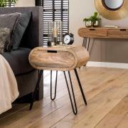 Vico Barrel - nachtkastje - 50 x 35  60 cm - mangohout