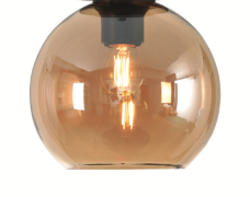 Artdelight Marino - glazen lampenkap - Ø 20 cm - amber