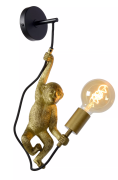 Lucide Extravaganza Chimp - wandlamp - 17,6 x 14 x 48,5 cm - goud