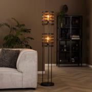 Vico Metal Blinds - vloerlamp - Ø 30 x 166 cm - zwart nikkel