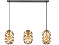 Lucide Wolfram - hanglamp - 127 x 25 x 150 cm - mat goud