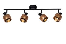 Lucide Rafa - opbouwspot - 75 x 10 x 16,5 cm - zwart en brons