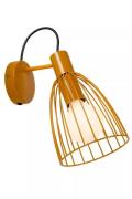 Lucide Macarons - wandlamp - Ø 15 x 19,5 x 29 cm - okergeel